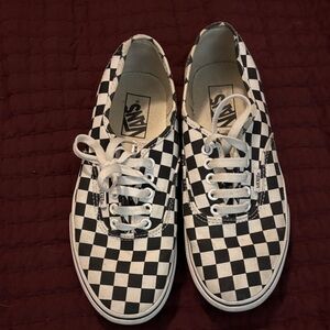 Vans Black and White Checkerboard Shoes